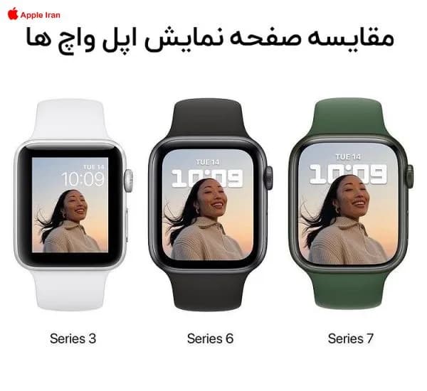 مقایسه اپل واچ ها از لحاظ اندازه صفحه نمایش