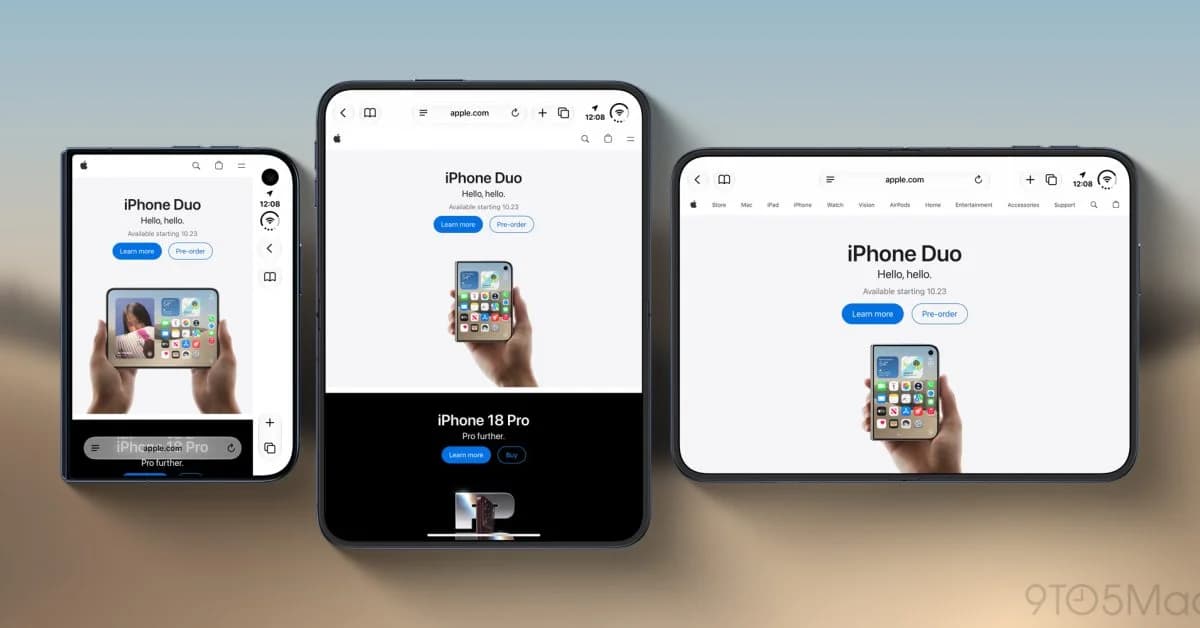اپل به‌دنبال حل مشکل جای تنگ سافاری در نمایشگر بیرونی آیفون Duo